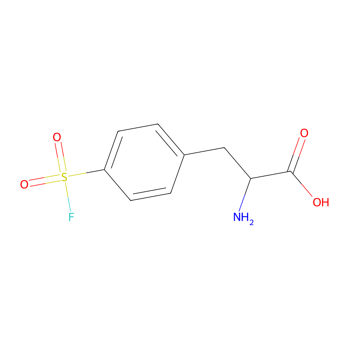 (2S)-2-amino-3-[4-(fluorosulfonyl)phenyl]propanoic acid molecular structure, CAS 1184296-74-9