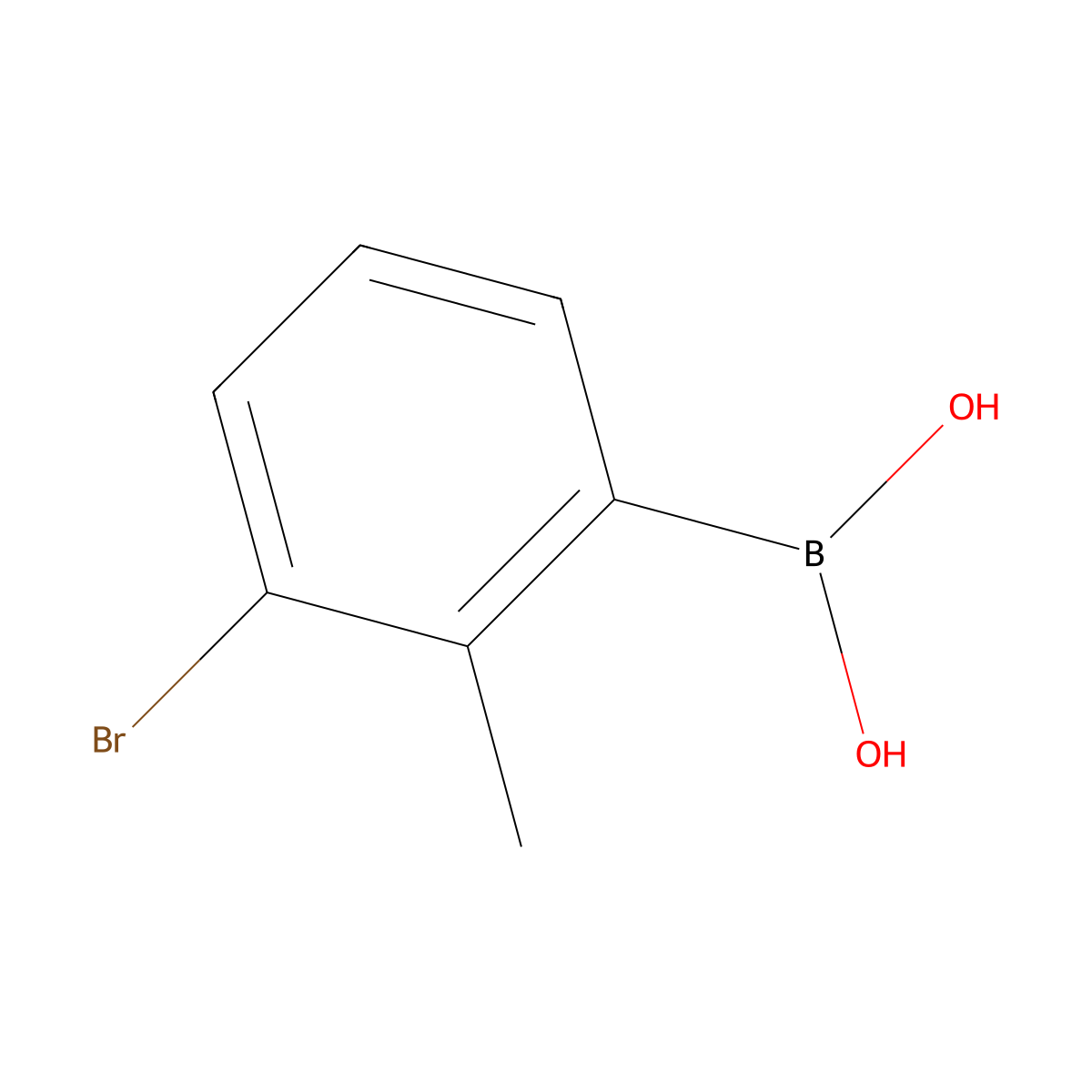 (3-Bromo-2-methylphenyl)boronic acid molecular structure, CAS 1184298-27-8