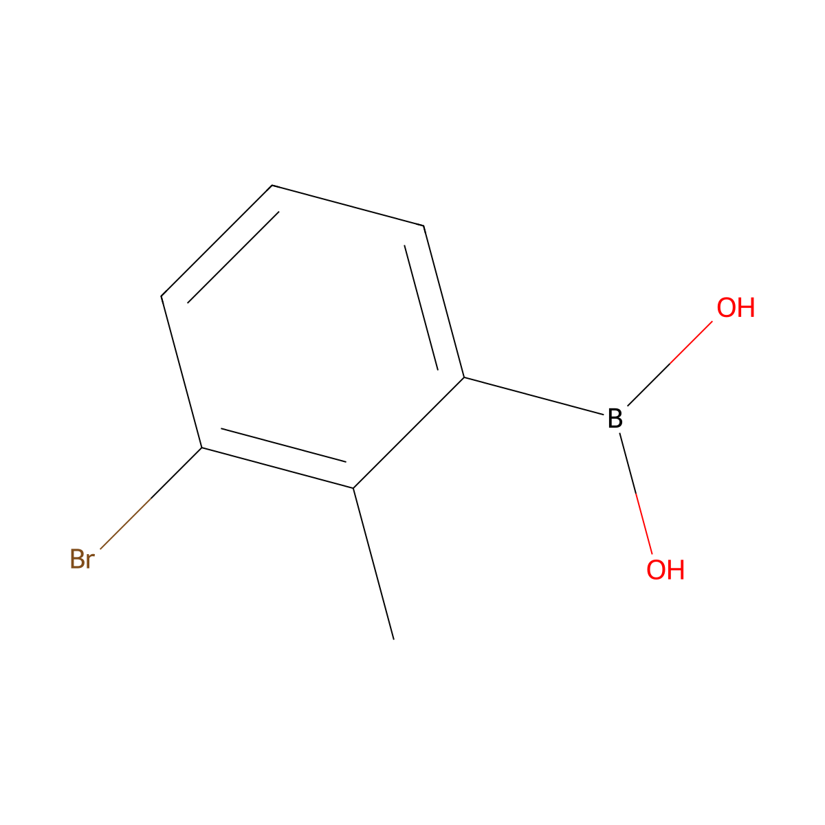 (3-Bromo-2-methylphenyl)boronic acid molecular structure, CAS 1184298-27-8