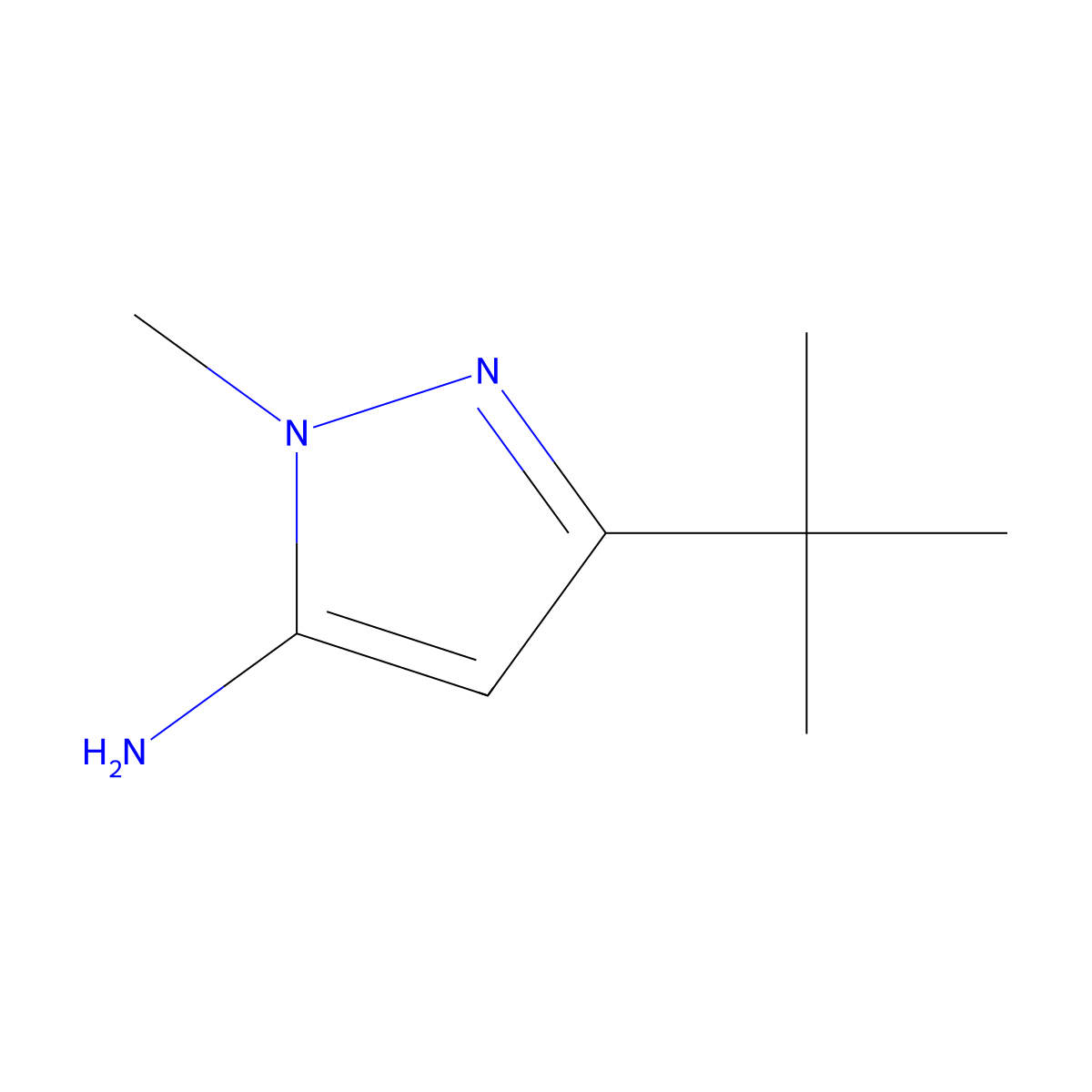 3-tert-Butyl-1-methyl-1H-pyrazol-5-amine molecular structure, CAS 118430-73-2
