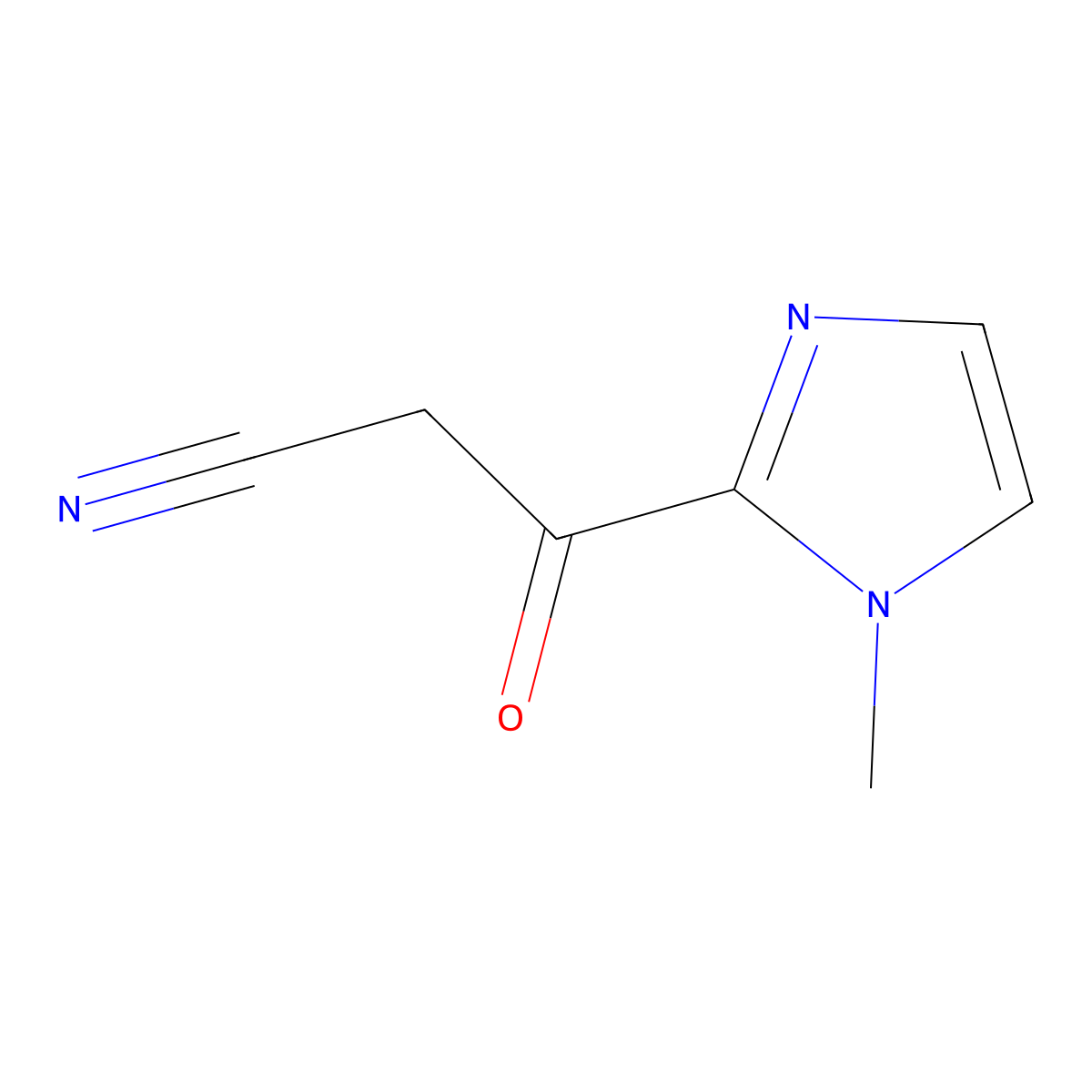 3-(1-Methyl-1H-imidazol-2-yl)-3-oxopropanenitrile molecular structure, CAS 118431-92-8