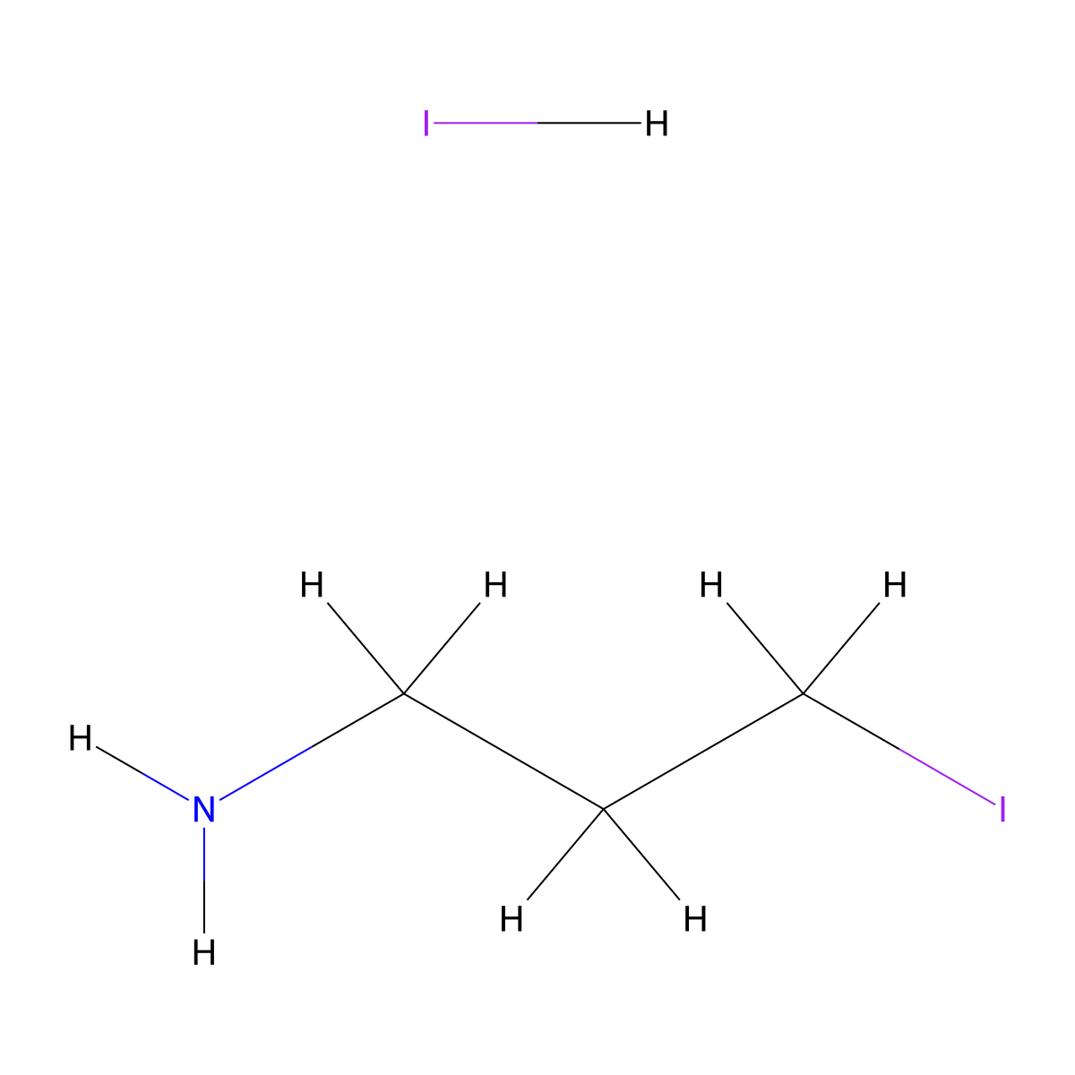 3-Iodopropan-1-amine hydroiodide molecular structure, CAS 1184350-83-1