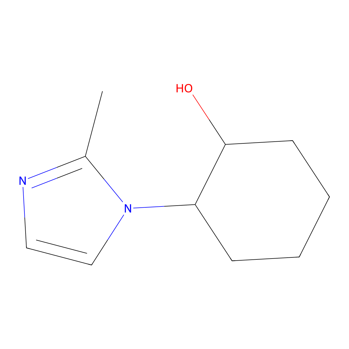 2-(2-methyl-1H-imidazol-1-yl)cyclohexan-1-ol molecular structure, CAS 1184352-18-8