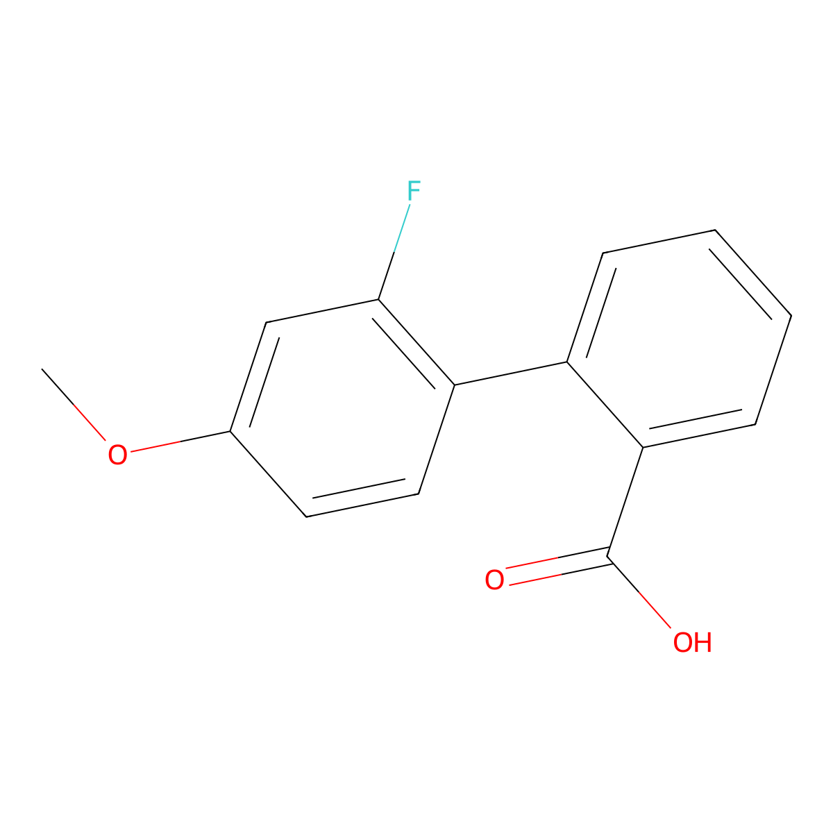2-(2-Fluoro-4-methoxyphenyl)benzoic acid molecular structure, CAS 1184363-23-2