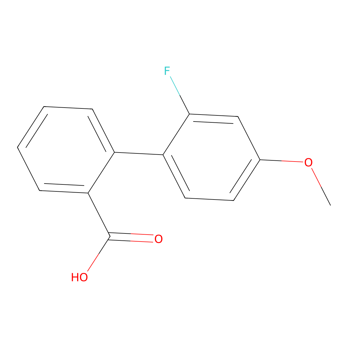 2-(2-Fluoro-4-methoxyphenyl)benzoic acid molecular structure, CAS 1184363-23-2