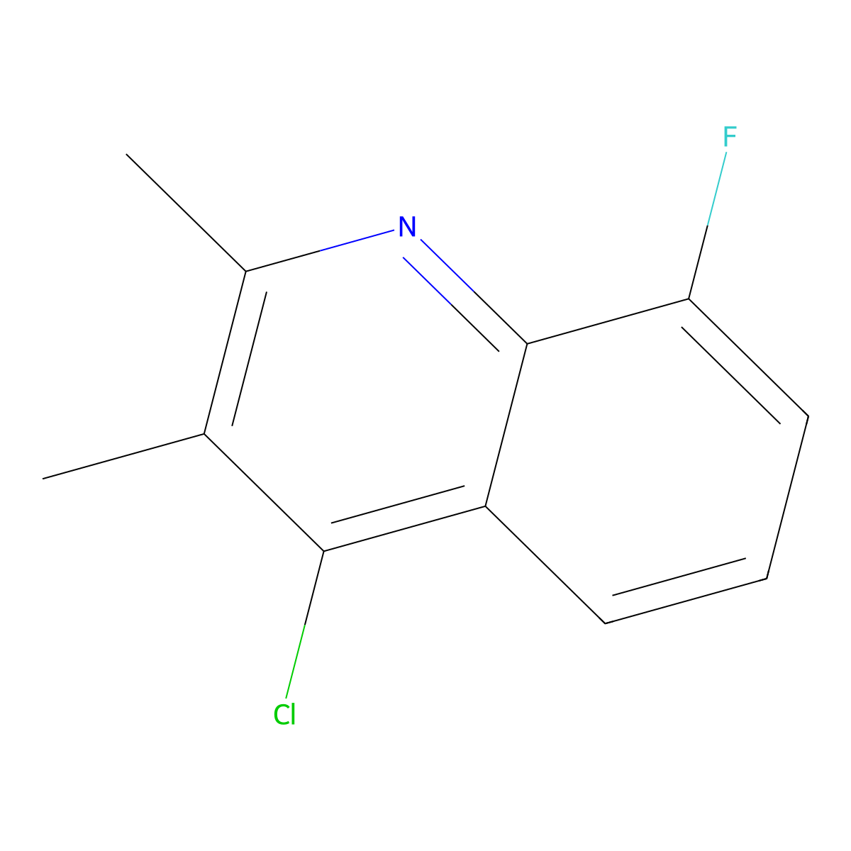 4-Chloro-8-fluoro-2,3-dimethylquinoline molecular structure, CAS 1184365-73-8