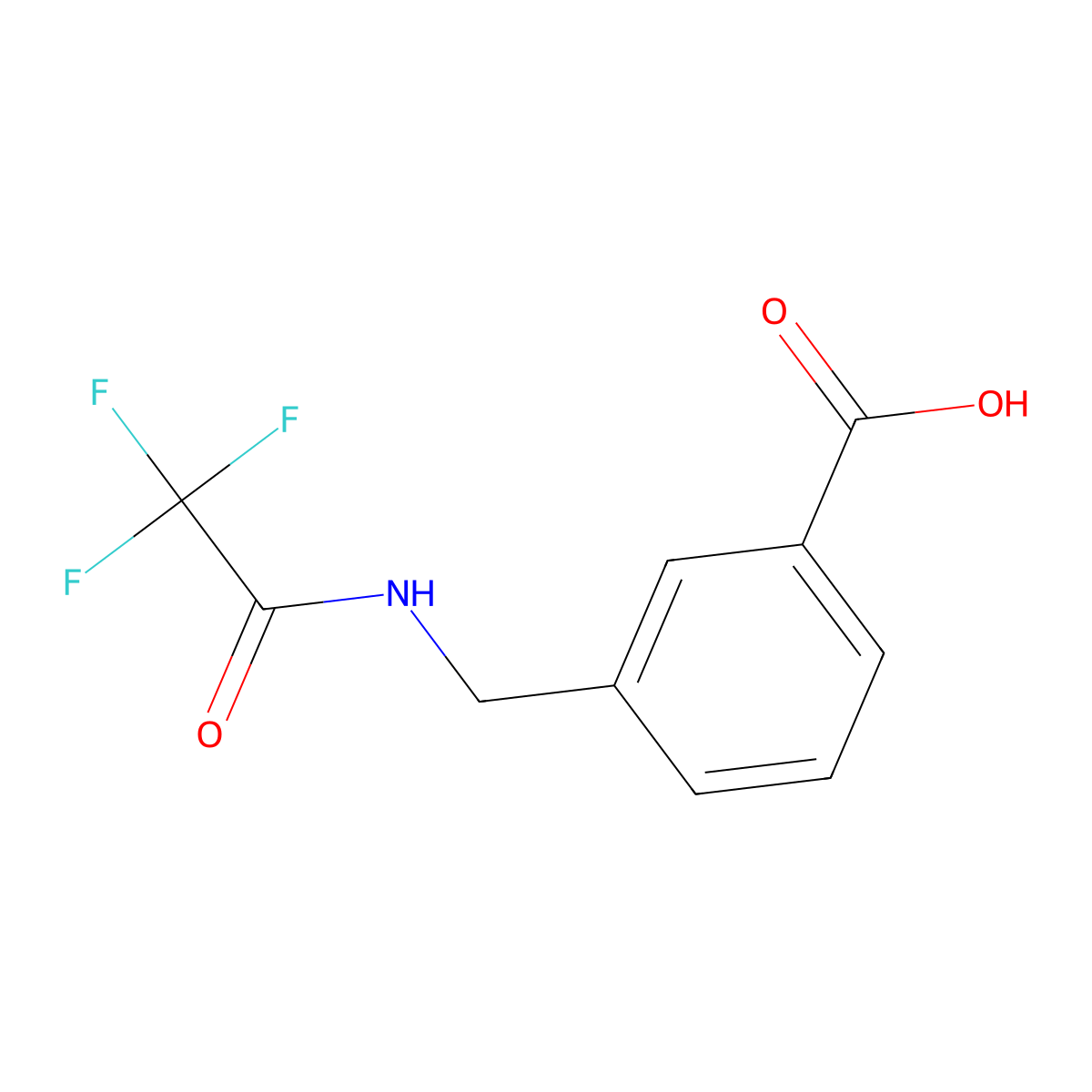 3-[(Trifluoroacetamido)methyl]benzoic acid molecular structure, CAS 1184369-97-8
