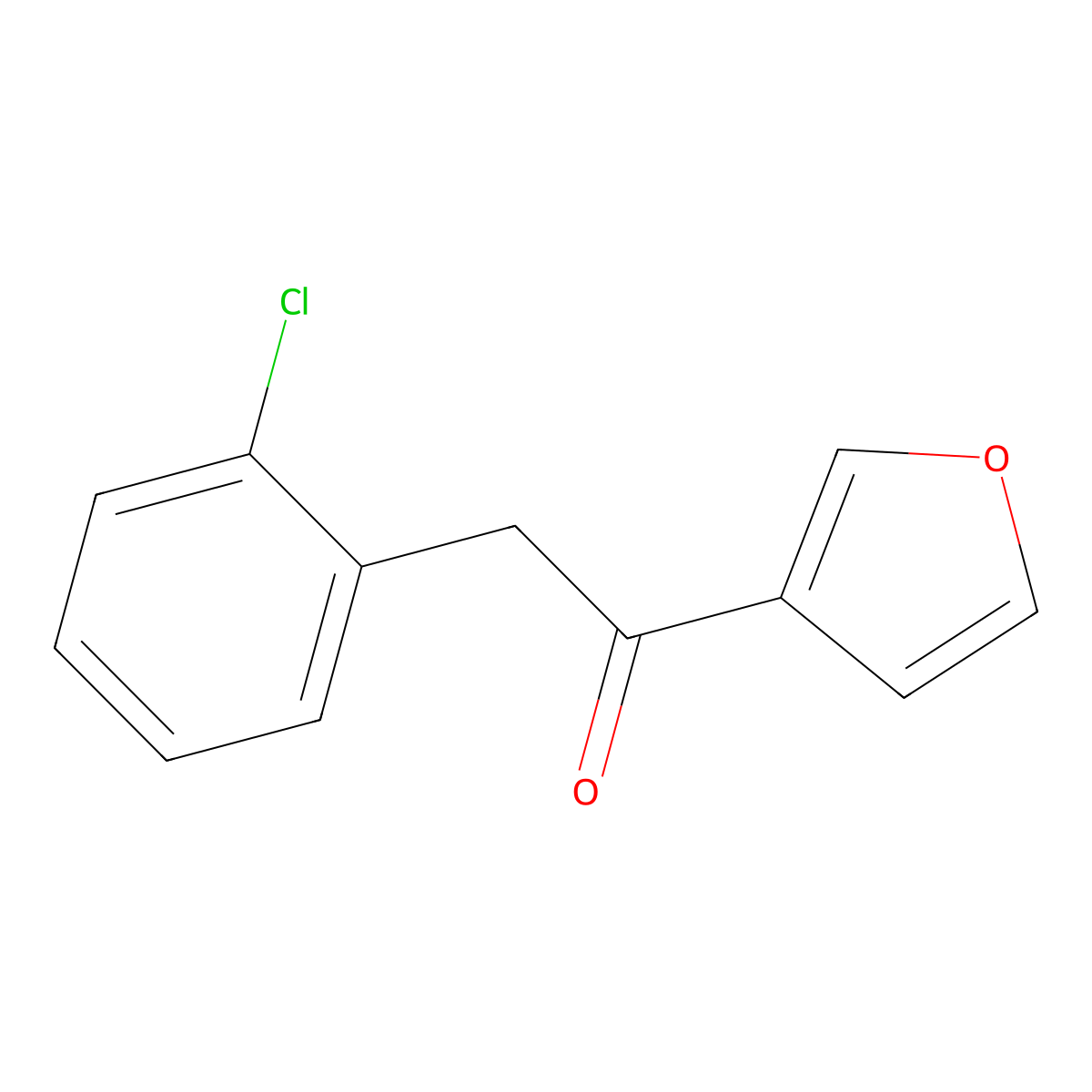 2-(2-Chlorophenyl)-1-(furan-3-yl)ethan-1-one molecular structure, CAS 1184371-84-3