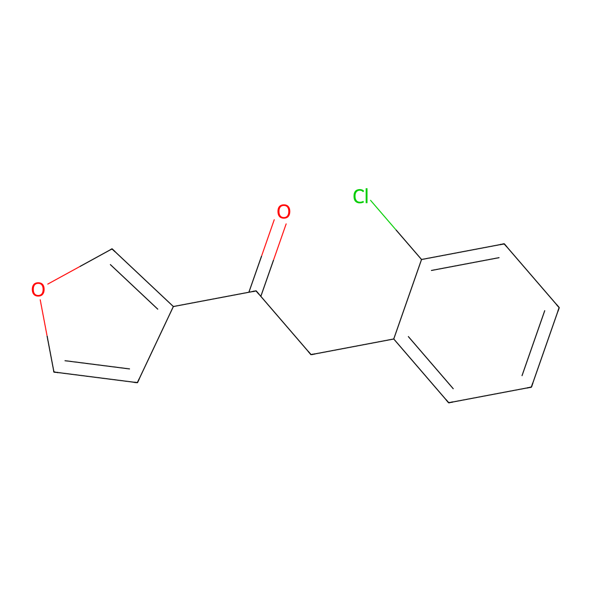 2-(2-Chlorophenyl)-1-(furan-3-yl)ethan-1-one molecular structure, CAS 1184371-84-3