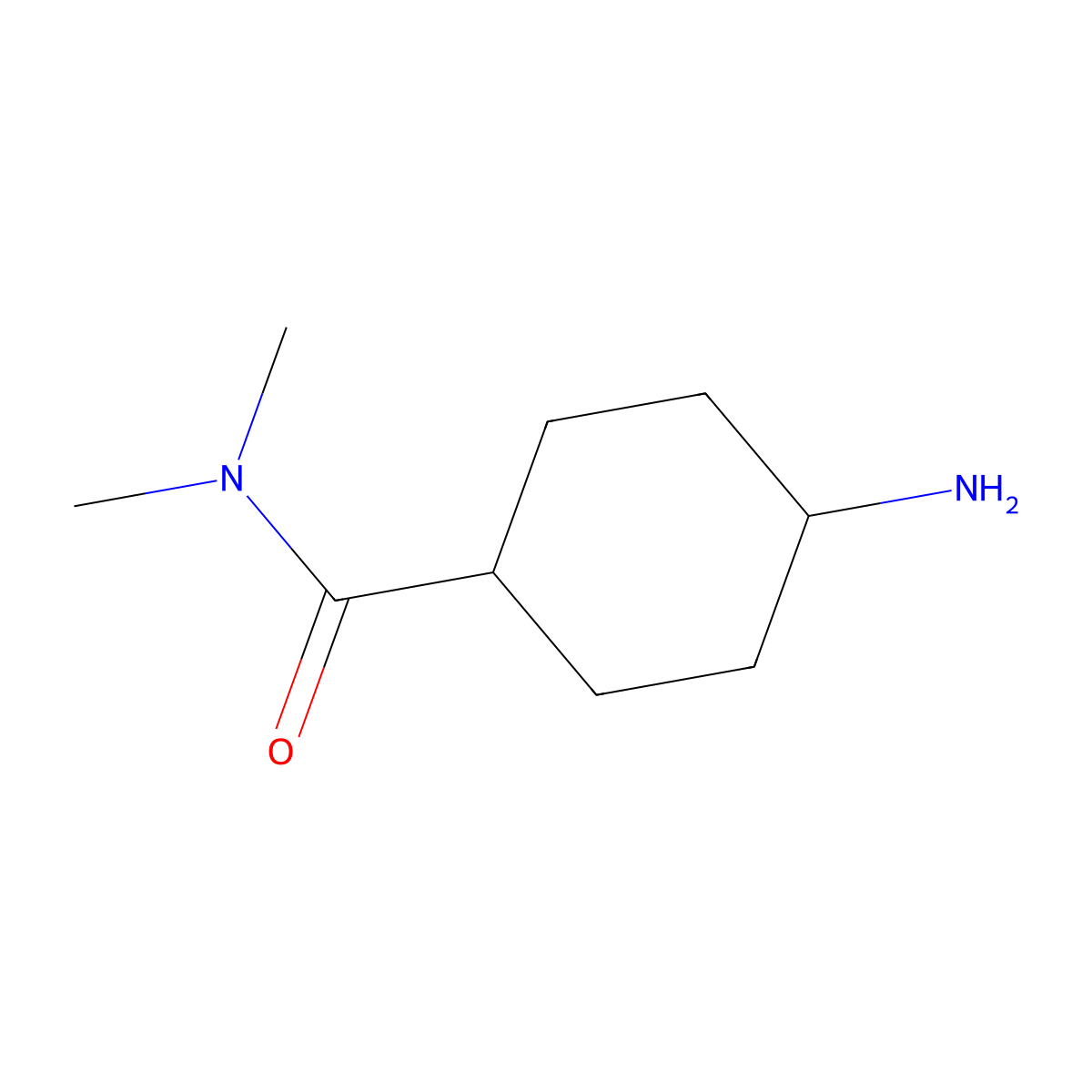 4-amino-N,N-dimethylcyclohexane-1-carboxamide molecular structure, CAS 1184371-97-8