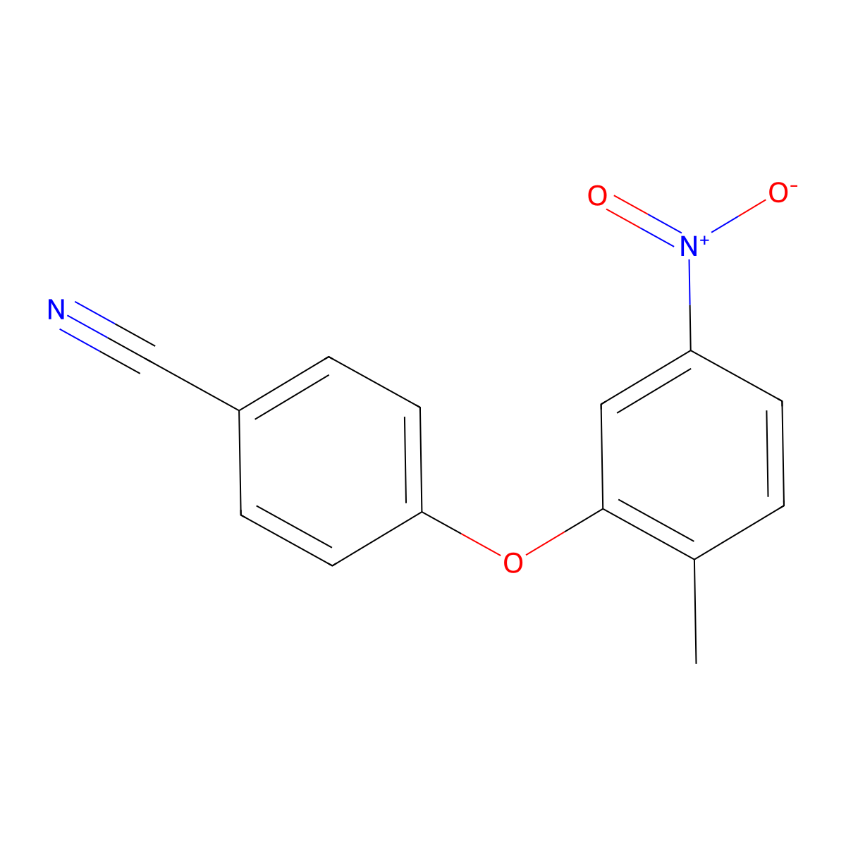 4-(2-Methyl-5-nitrophenoxy)benzonitrile molecular structure, CAS 1184374-78-4