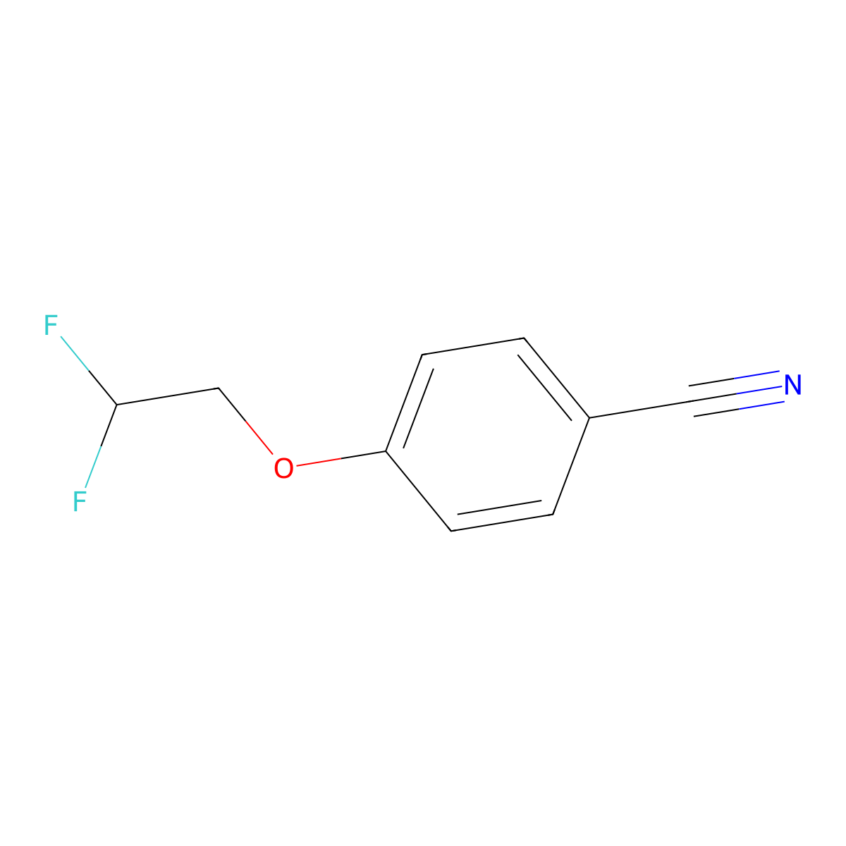 4-(2,2-Difluoroethoxy)benzonitrile molecular structure, CAS 1184375-73-2