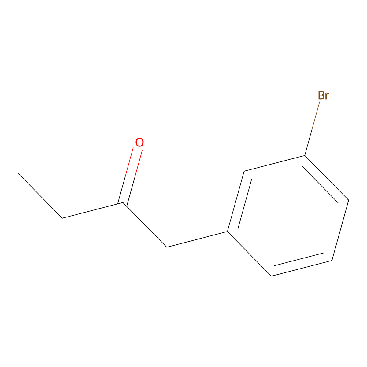 1-(3-Bromophenyl)butan-2-one molecular structure, CAS 1184376-39-3