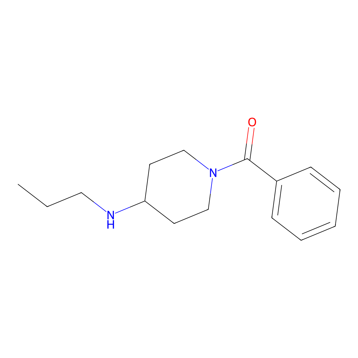 1-benzoyl-N-propylpiperidin-4-amine molecular structure, CAS 1184377-77-2