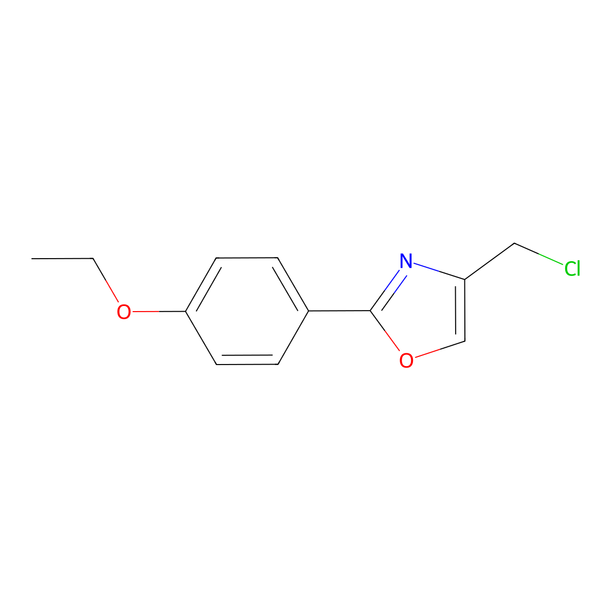 4-(Chloromethyl)-2-(4-ethoxyphenyl)-1,3-oxazole molecular structure, CAS 1184380-08-2
