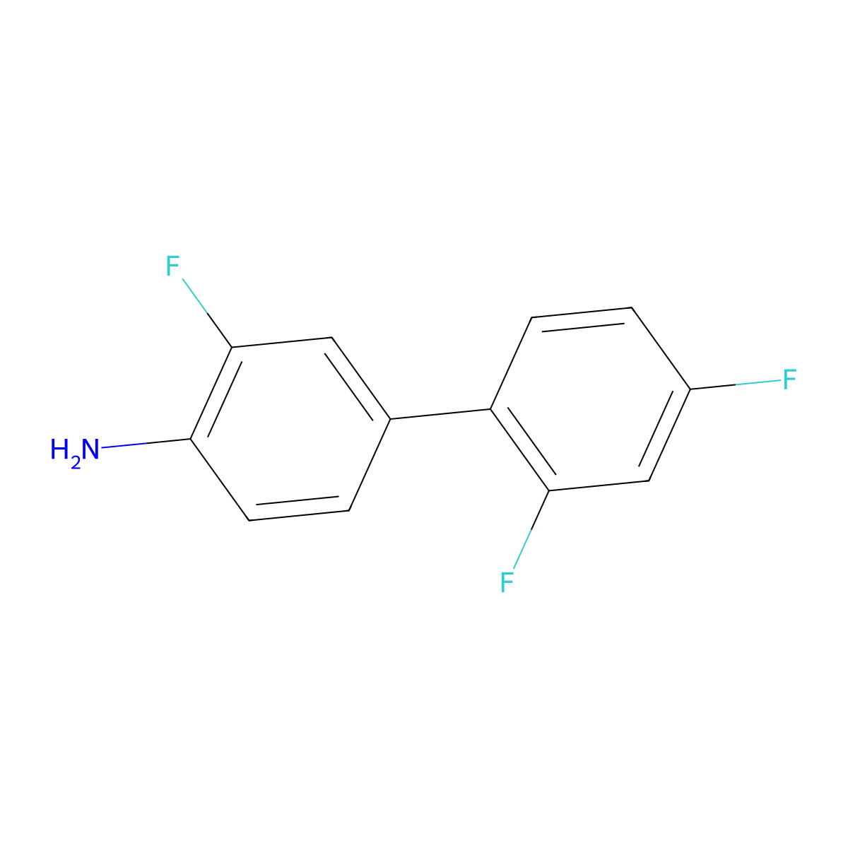3,2',4'-Trifluoro-biphenyl-4-ylamine molecular structure, CAS 1184381-40-5
