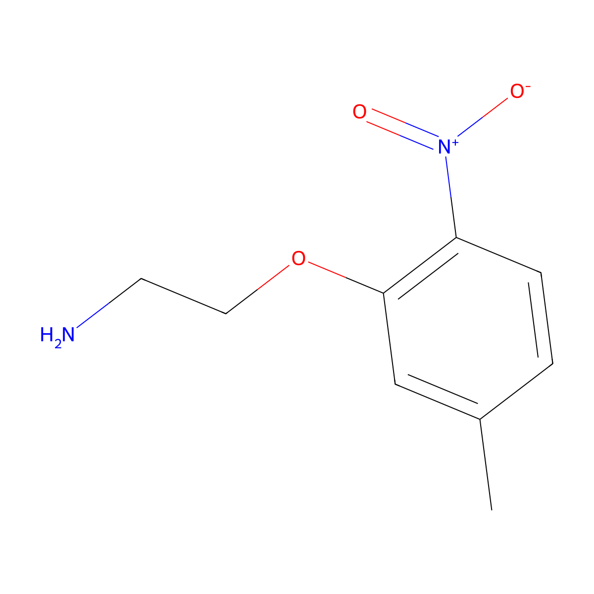2-(5-Methyl-2-nitrophenoxy)ethan-1-amine molecular structure, CAS 1184385-03-2