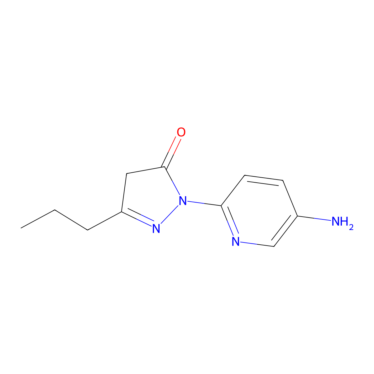 1-(5-Aminopyridin-2-yl)-3-propyl-4,5-dihydro-1h-pyrazol-5-one molecular structure, CAS 1184388-52-0