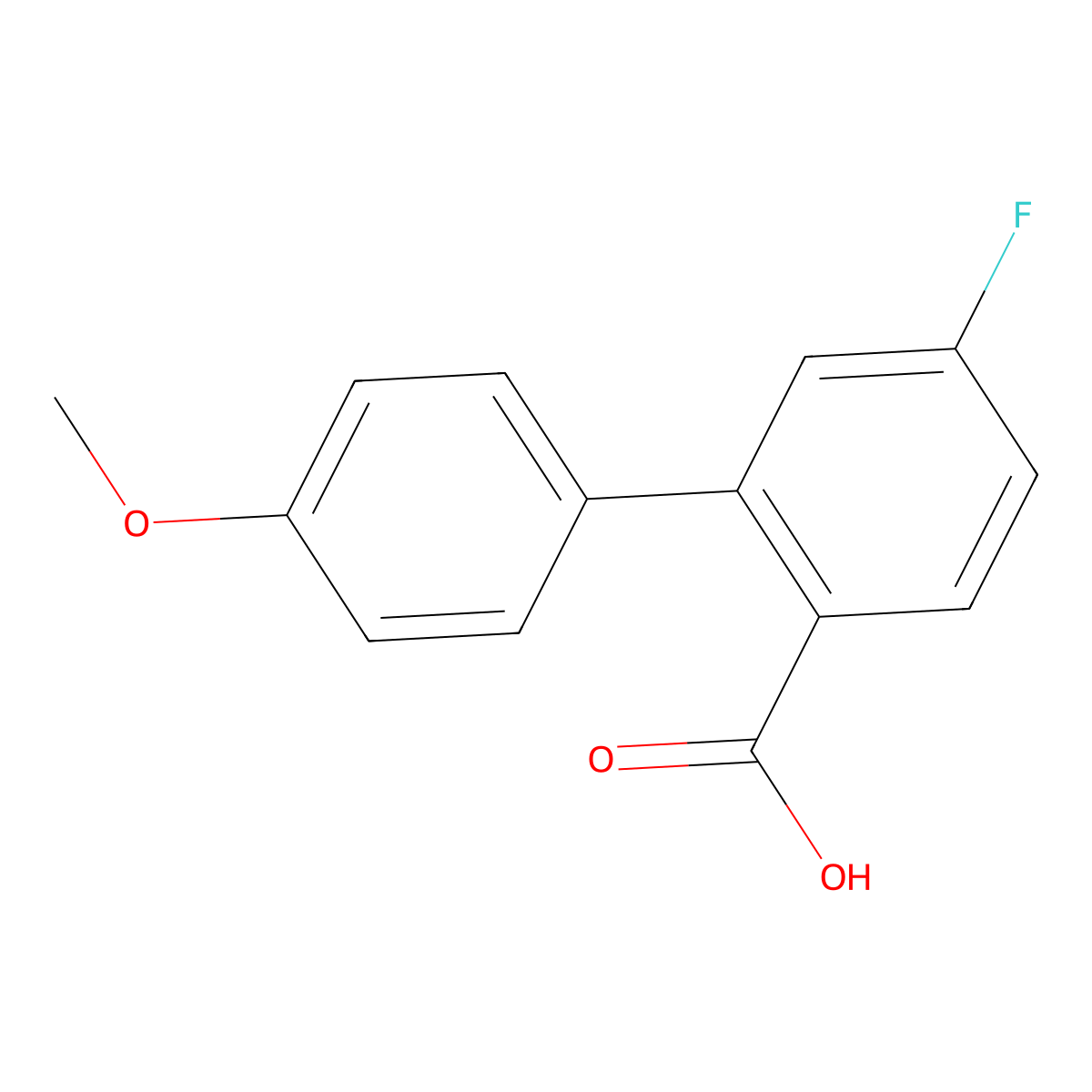 4-Fluoro-2-(4-methoxyphenyl)benzoic acid molecular structure, CAS 1184395-84-3