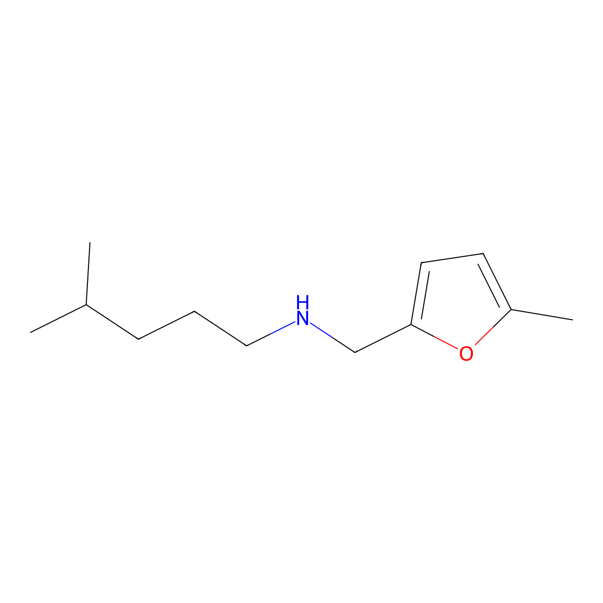 [(5-Methylfuran-2-yl)methyl](4-methylpentyl)amine molecular structure, CAS 1184397-90-7