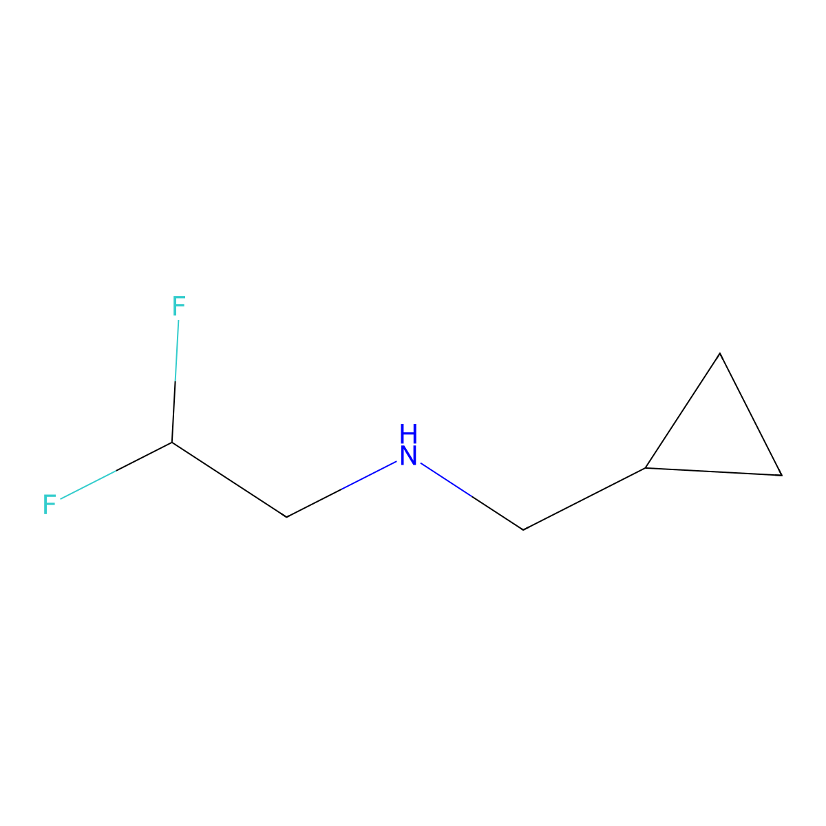 (Cyclopropylmethyl)(2,2-difluoroethyl)amine molecular structure, CAS 1184400-36-9