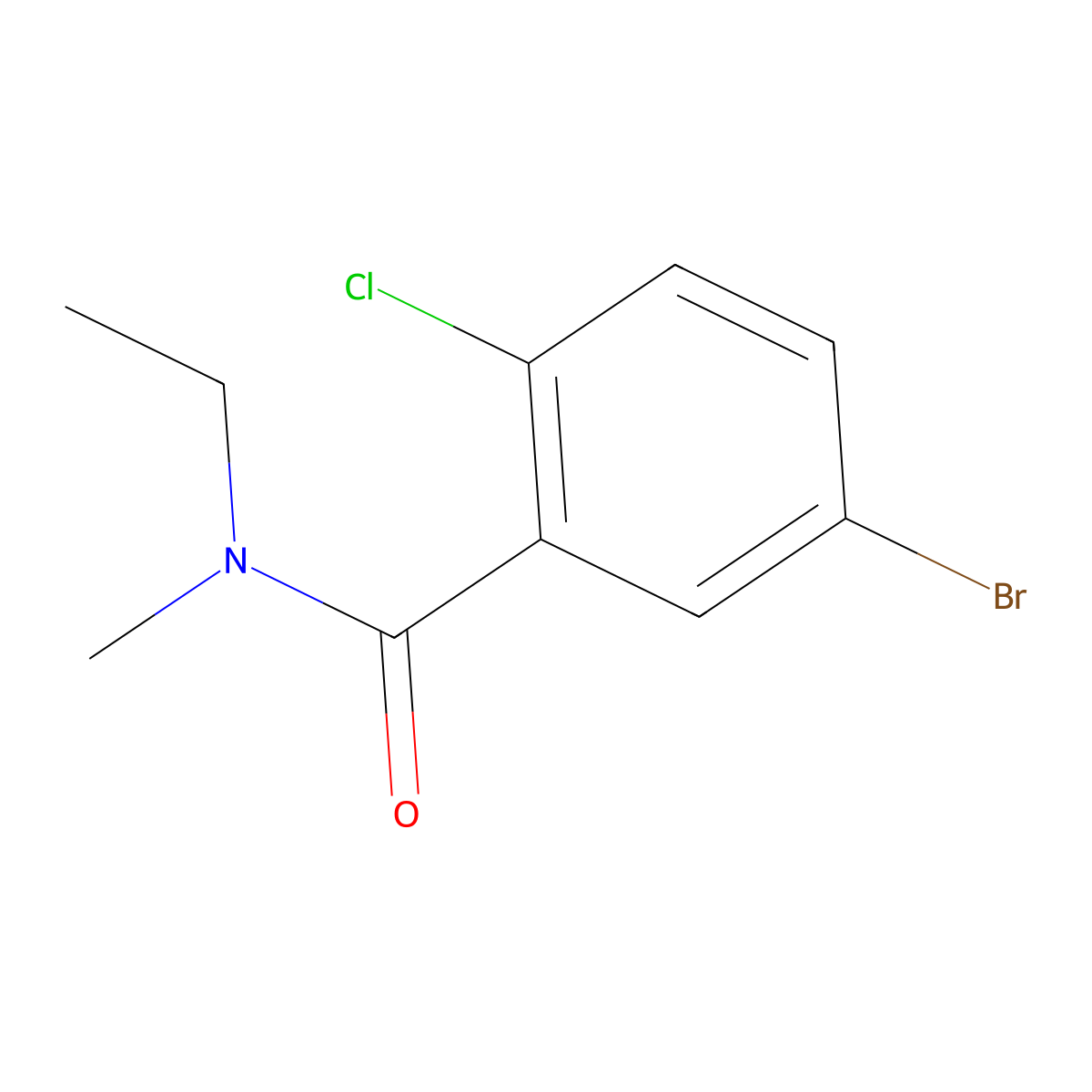 5-bromo-2-chloro-N-ethyl-N-methylbenzamide molecular structure, CAS 1184401-45-3