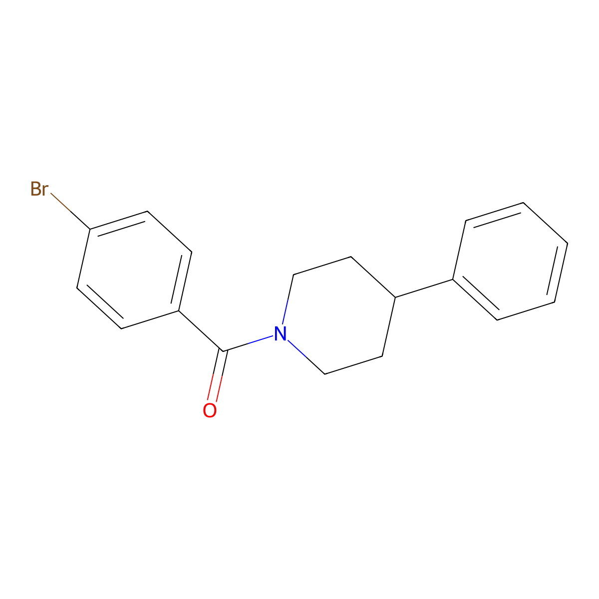 1-(4-Bromobenzoyl)-4-phenylpiperidine molecular structure, CAS 1184407-94-0