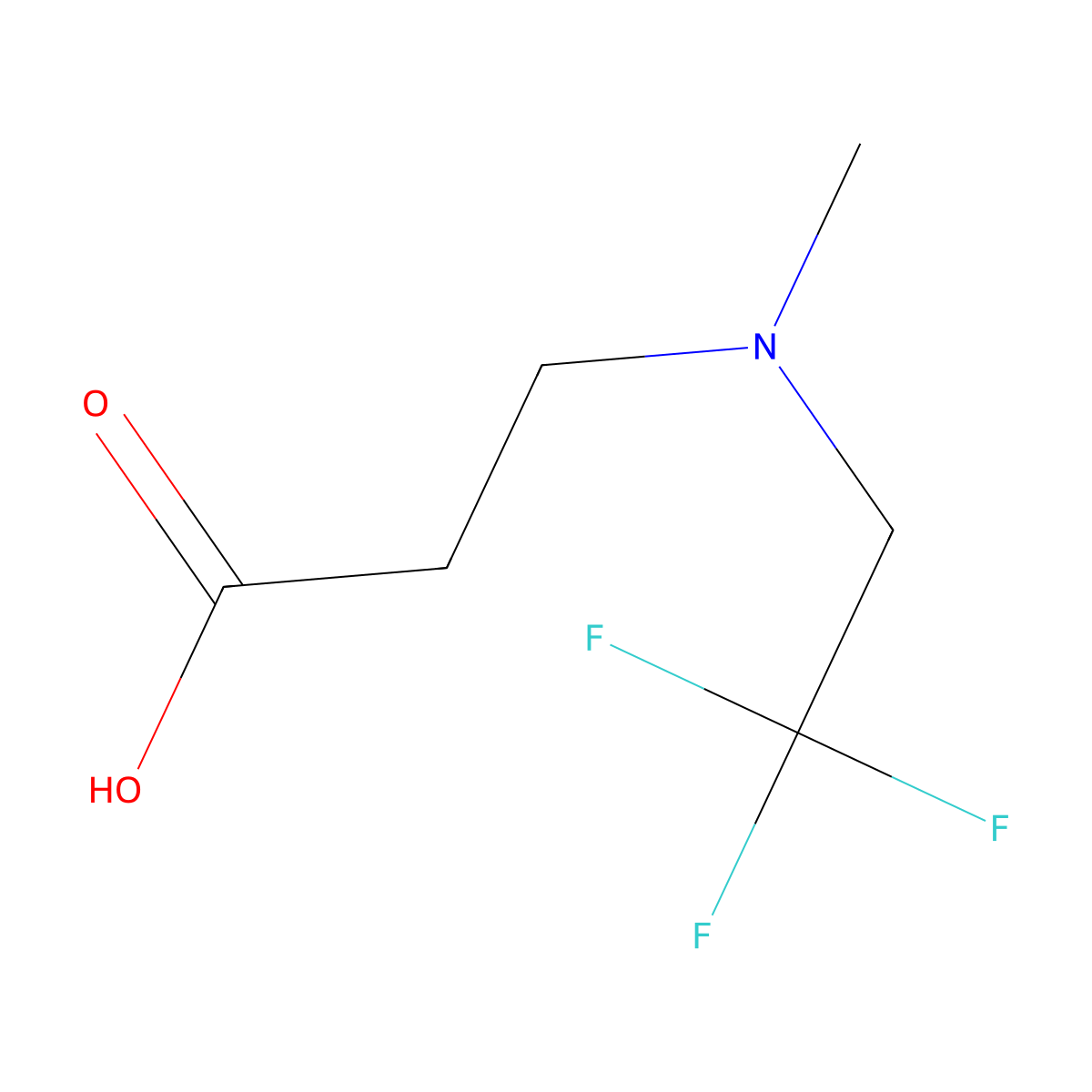 3-[Methyl(2,2,2-trifluoroethyl)amino]propanoic acid molecular structure, CAS 1184415-82-4