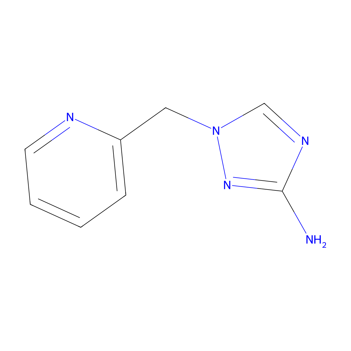 1-((pyridin-2-yl)methyl)-1H-1,2,4-triazol-3-amine molecular structure, CAS 1184416-55-4
