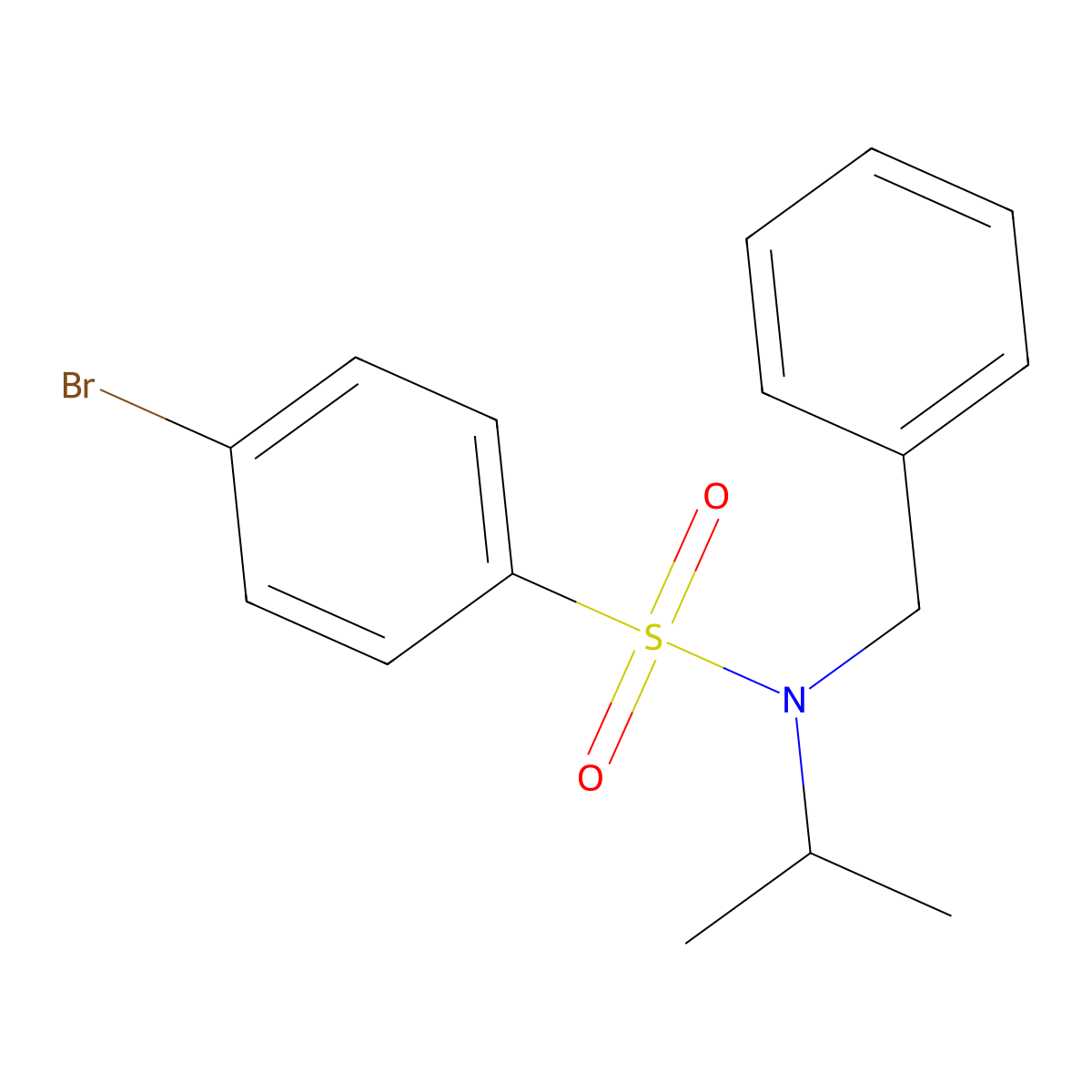 4-Bromo-N-(1-methylethyl)-N-(phenylmethyl)-Benzenesulfonamide molecular structure, CAS 1184422-06-7