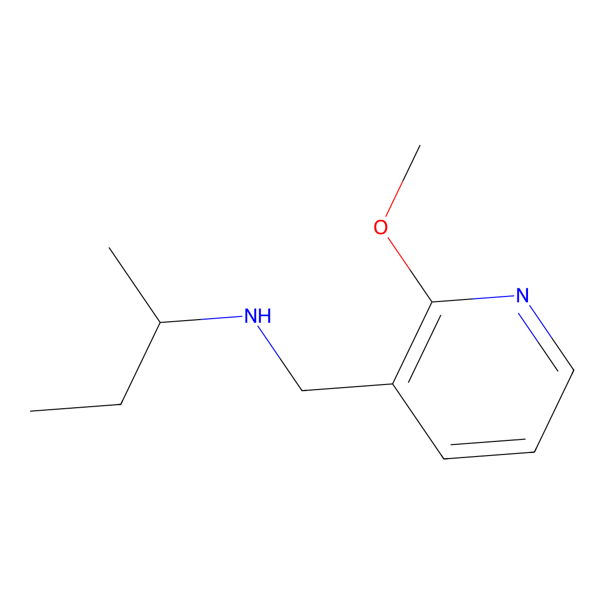 (Butan-2-yl)[(2-methoxypyridin-3-yl)methyl]amine molecular structure, CAS 1184429-53-5