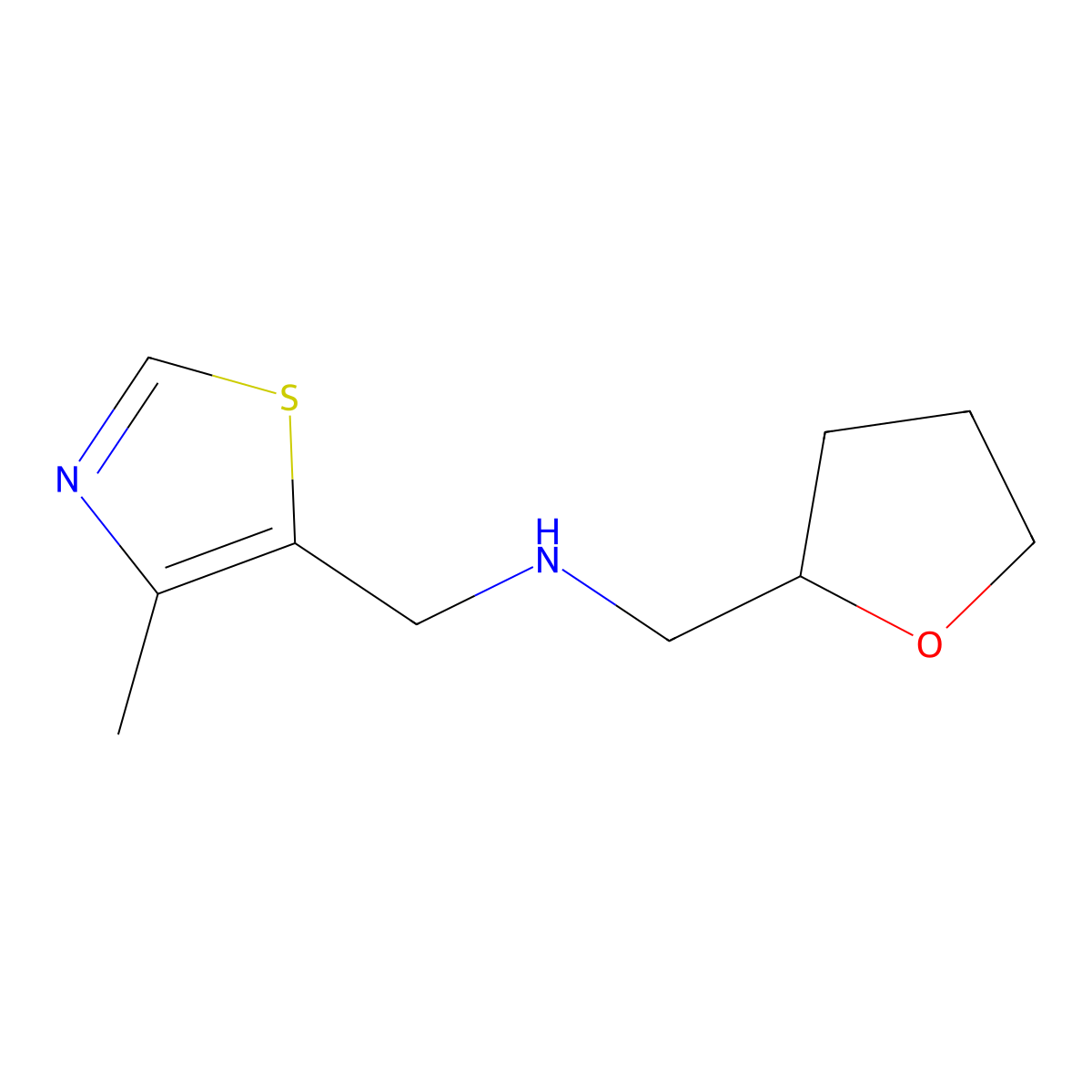 [(4-Methyl-1,3-thiazol-5-yl)methyl][(oxolan-2-yl)methyl]amine molecular structure, CAS 1184431-23-9