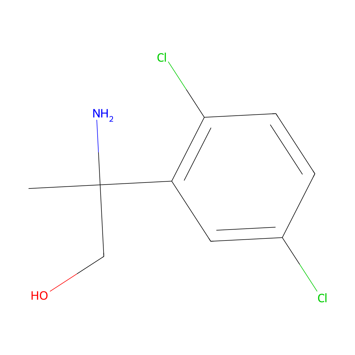 2-Amino-2-(2,5-dichlorophenyl)propan-1-ol molecular structure, CAS 1184436-95-0