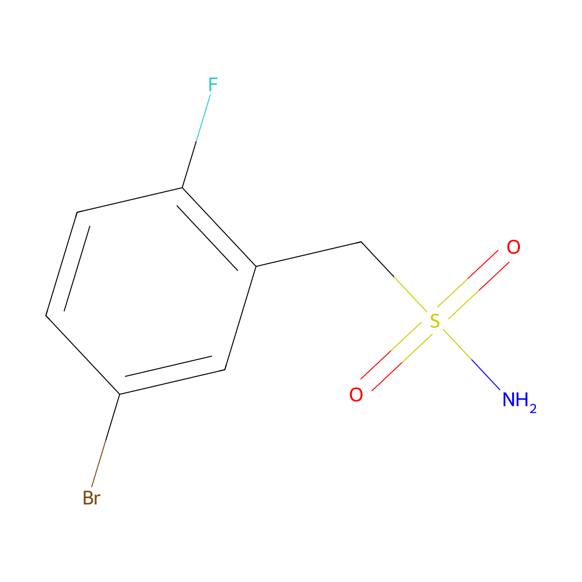 (5-Bromo-2-fluorophenyl)methanesulfonamide molecular structure, CAS 1184441-16-4