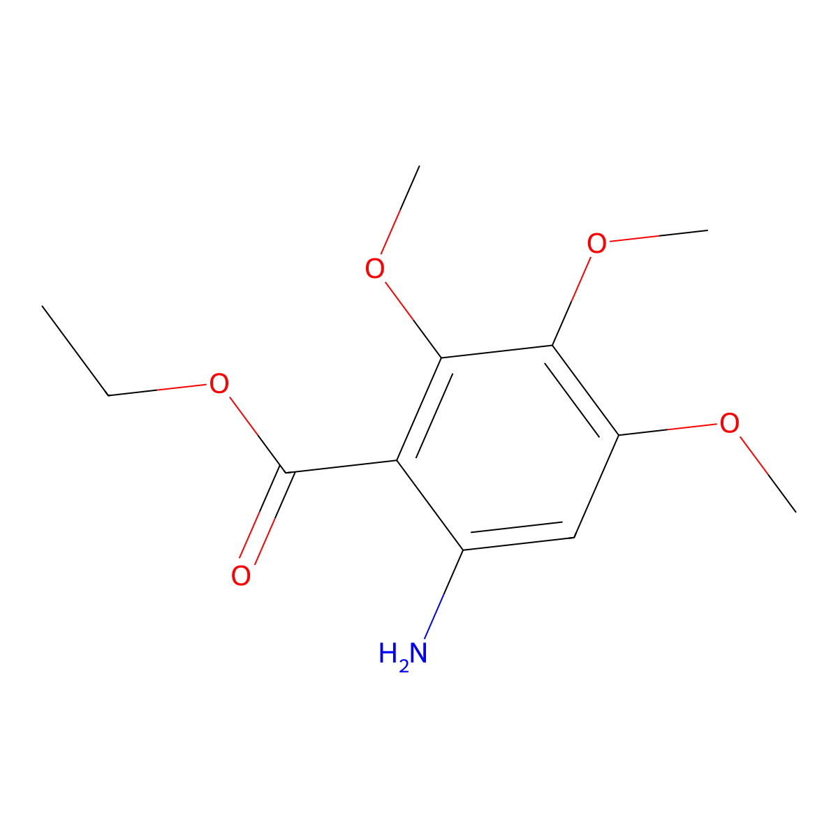 Ethyl 6-amino-2,3,4-trimethoxybenzoate molecular structure, CAS 1184444-28-7