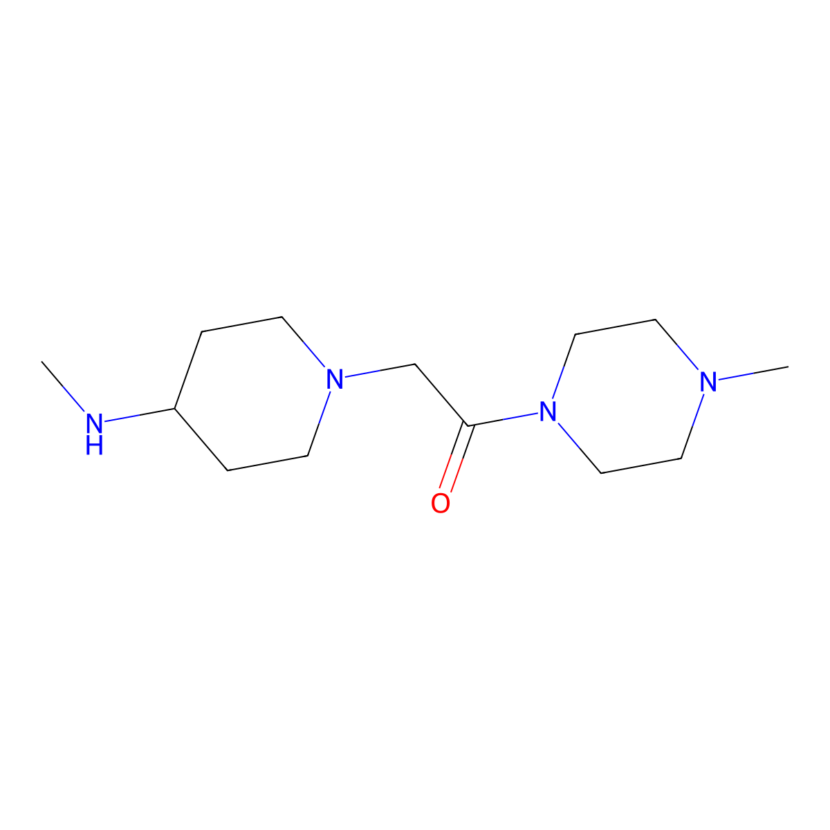 2-[4-(Methylamino)piperidin-1-yl]-1-(4-methylpiperazin-1-yl)ethan-1-one molecular structure, CAS 1184446-20-5