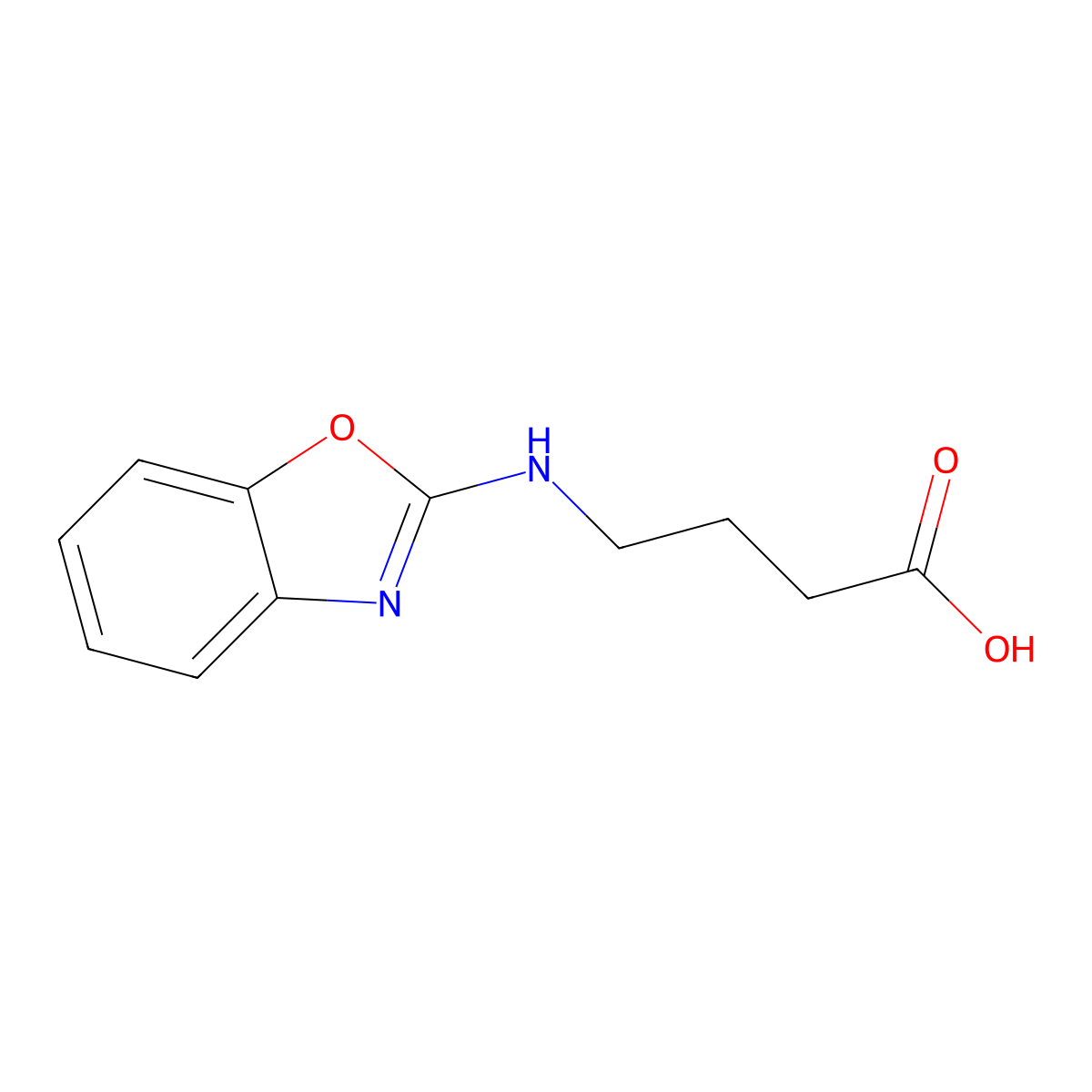 4-[(1,3-Benzoxazol-2-yl)amino]butanoic acid molecular structure, CAS 1184454-11-2