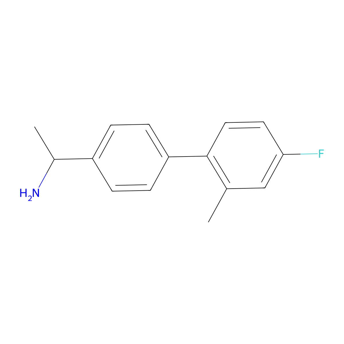 1-(4'-Fluoro-2'-methyl-[1,1'-biphenyl]-4-yl)ethanamine molecular structure, CAS 1184454-25-8