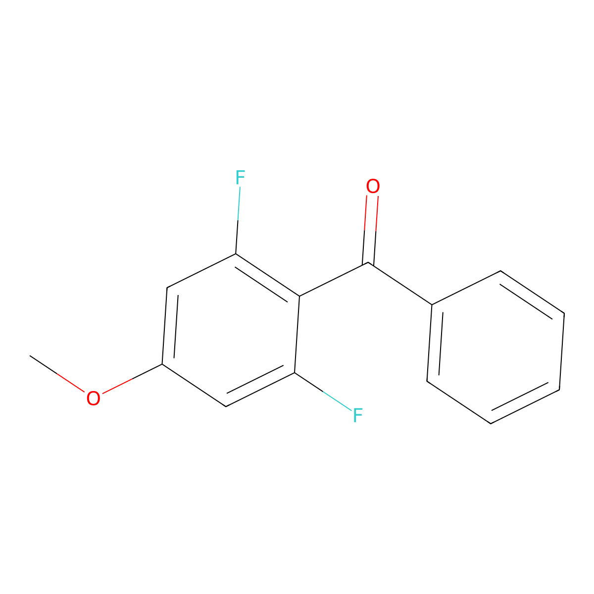 (2,6-Difluoro-4-methoxyphenyl)(phenyl)methanone molecular structure, CAS 1184457-41-7