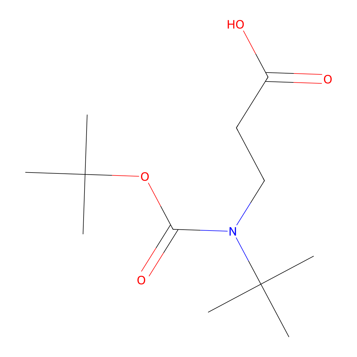 3-{[(Tert-butoxy)carbonyl](tert-butyl)amino}propanoic acid molecular structure, CAS 1184460-69-2