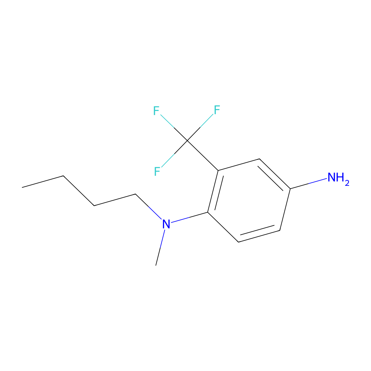 N1-Butyl-N1-methyl-2-(trifluoromethyl)benzene-1,4-diamine molecular structure, CAS 1184470-68-5