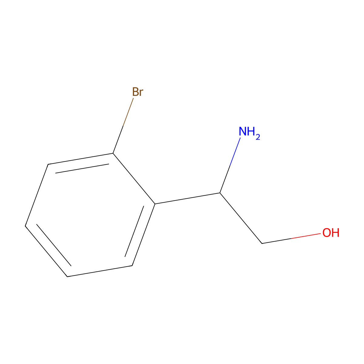 2-Amino-2-(2-bromophenyl)ethanol molecular structure, CAS 1184472-20-5