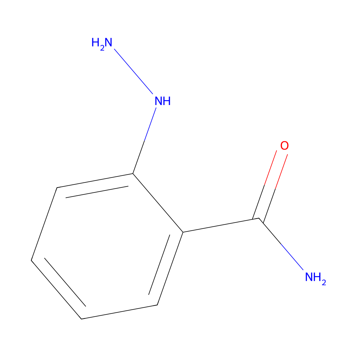 2-Hydrazinylbenzamide molecular structure, CAS 1184472-52-3