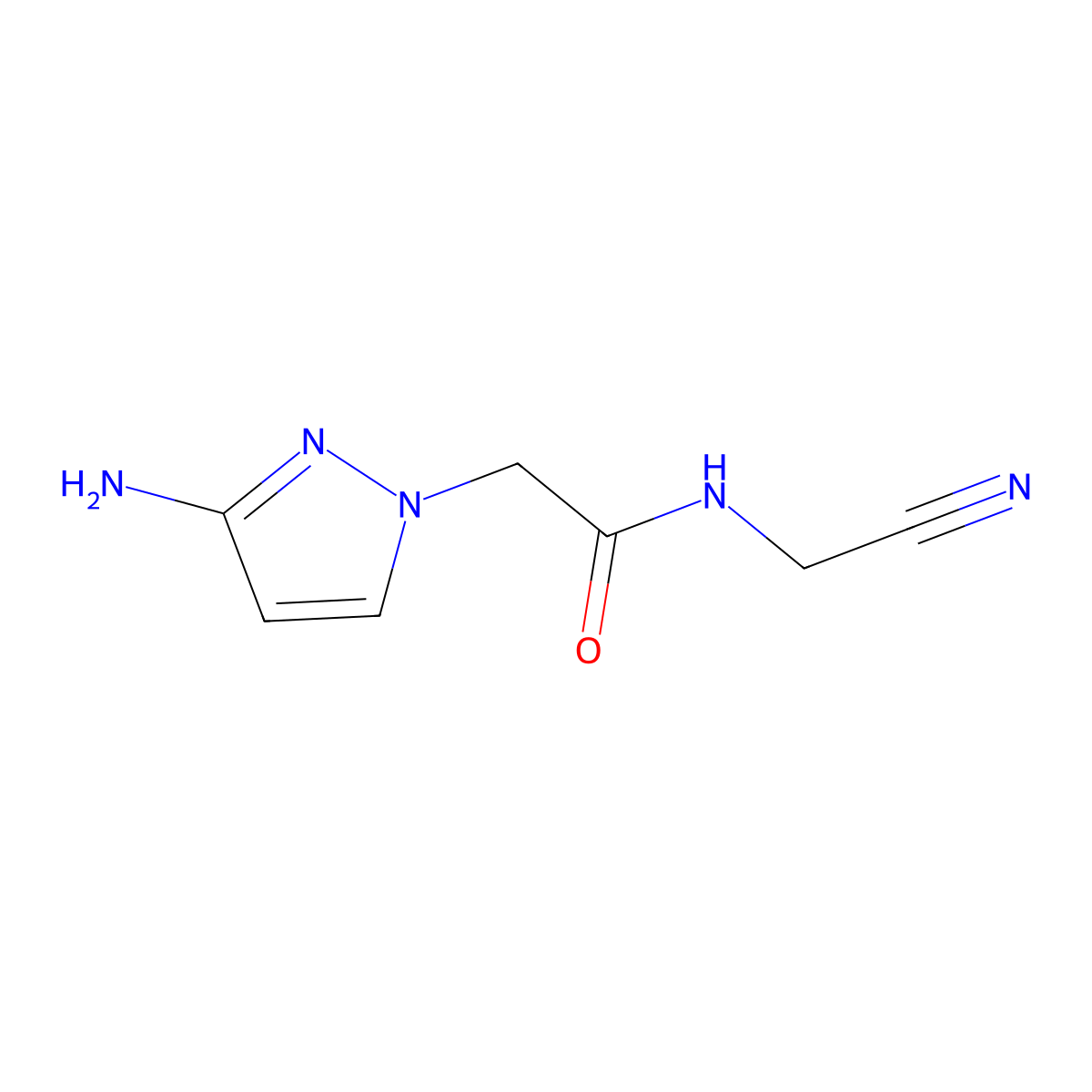 2-(3-Amino-1H-pyrazol-1-YL)-N-(cyanomethyl)acetamide molecular structure, CAS 1184473-35-5