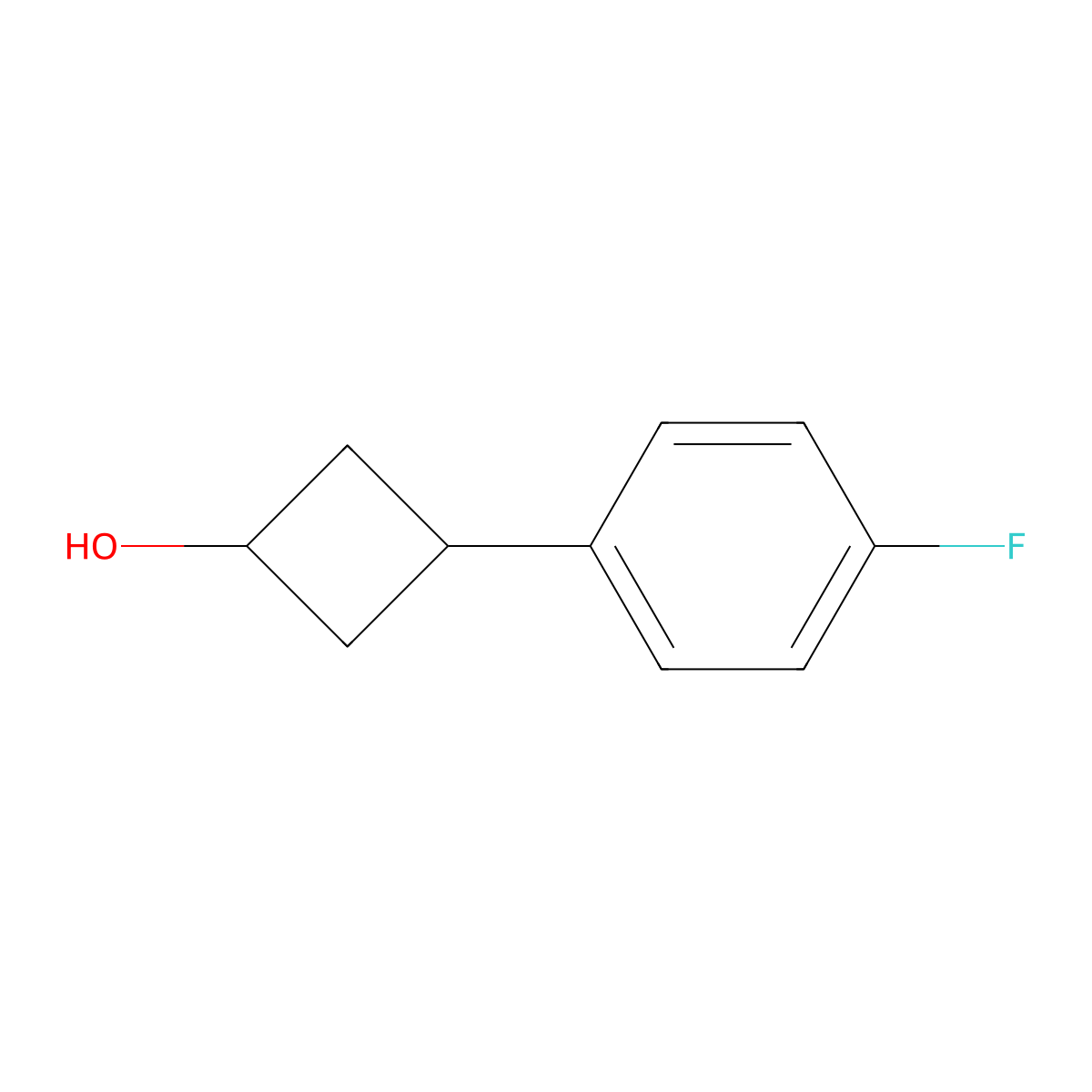 (1s,3s)-3-(4-Fluorophenyl)cyclobutanol molecular structure, CAS 1184476-34-3