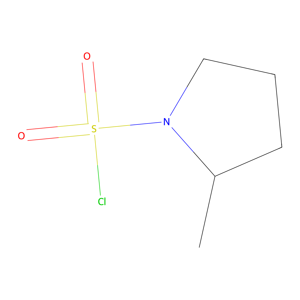 2-Methylpyrrolidine-1-sulfonyl chloride molecular structure, CAS 1184477-87-9