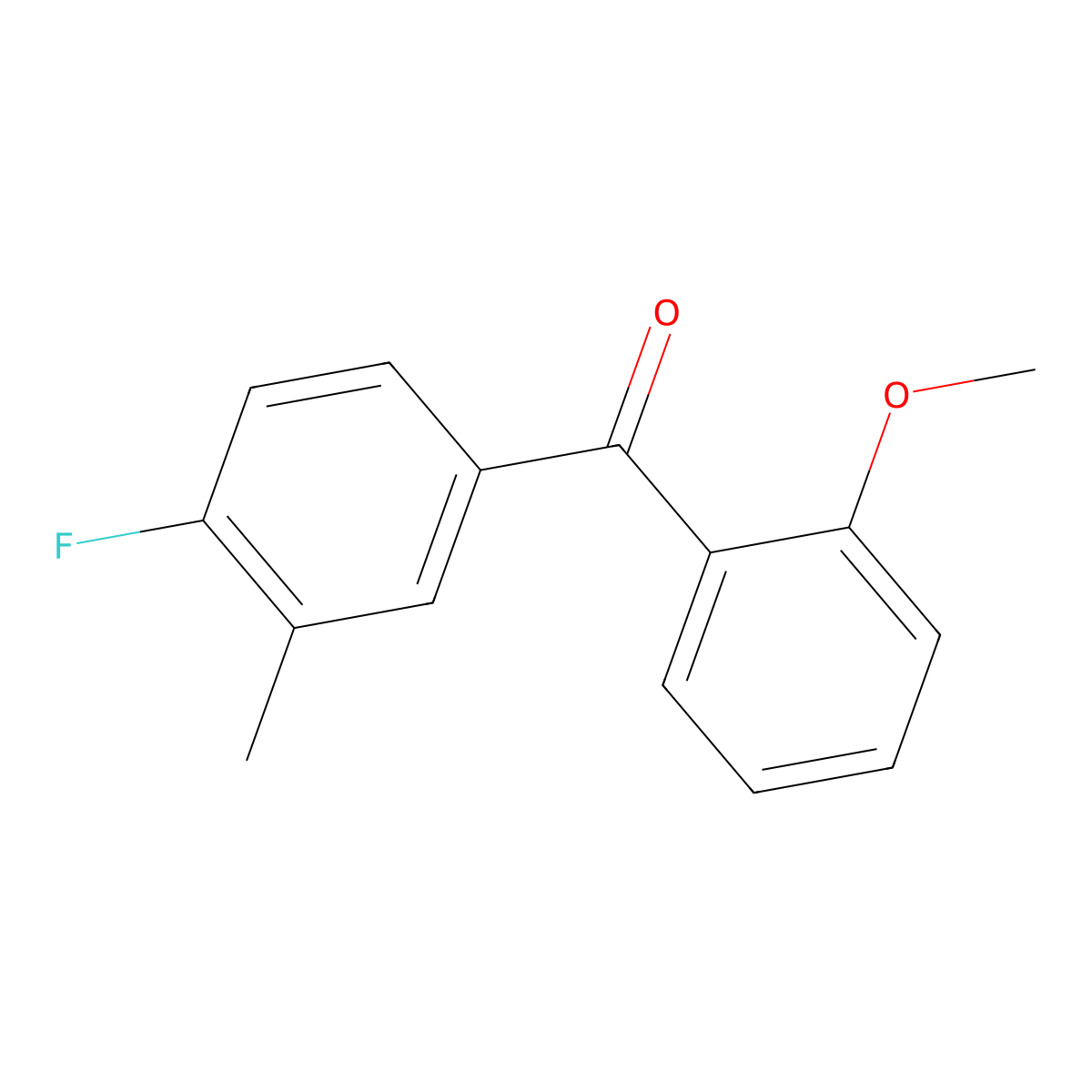 Methanone, (4-fluoro-3-methylphenyl)(2-methoxyphenyl)- molecular structure, CAS 1184482-31-2