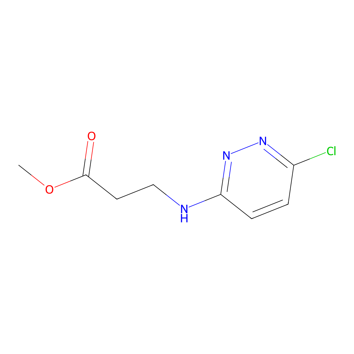 Methyl 3-[(6-chloropyridazin-3-yl)amino]propanoate molecular structure, CAS 1184496-40-9