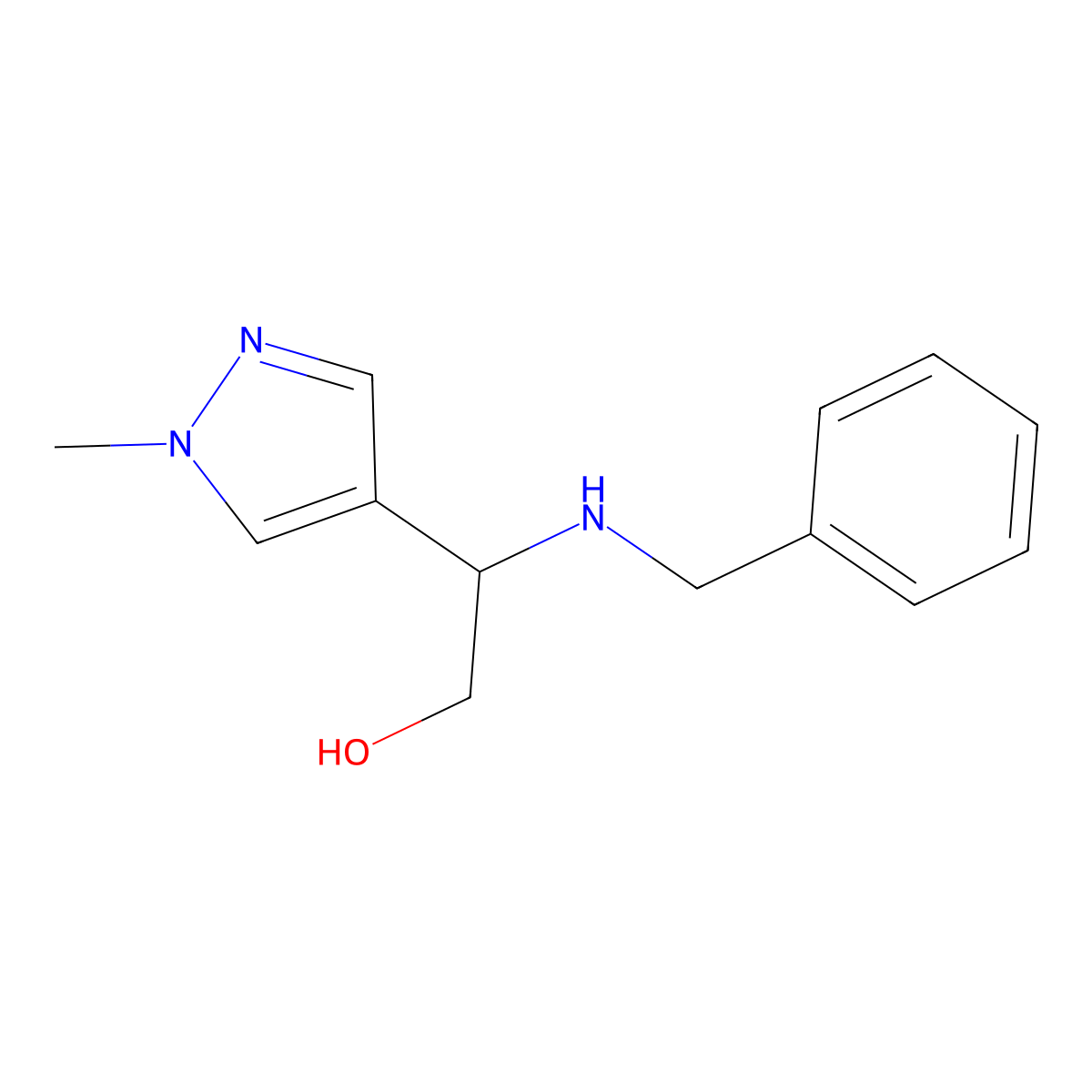 2-(Benzylamino)-2-(1-methyl-1H-pyrazol-4-yl)ethanol molecular structure, CAS 1184498-74-5