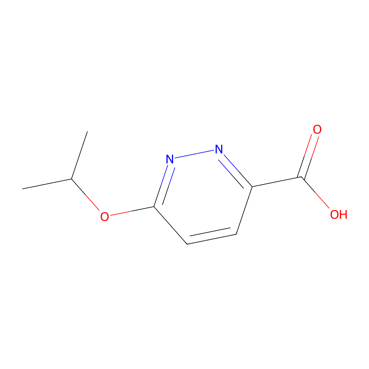 6-Isopropoxypyridazine-3-carboxylic acid molecular structure, CAS 1184499-05-5